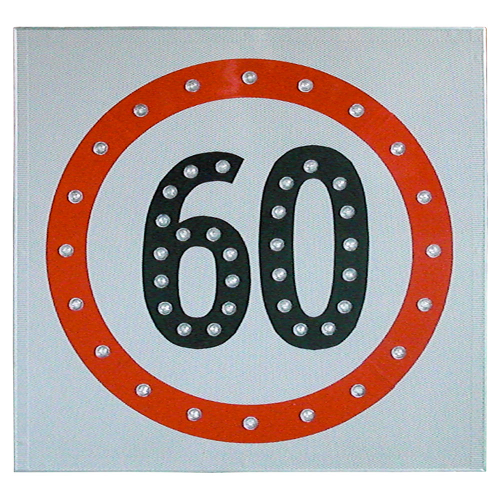 600 * 600 mm 60 Dấu hiệu giới hạn tốc độ mặt trời 1